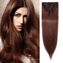 Wholesale 100% Human Virgin Brazilian Remy Clip in Hair Extension 24" Straight Style All Colors